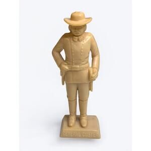 1950s Marx General Custer Square Based Statuette Figurine 2.75 Inch